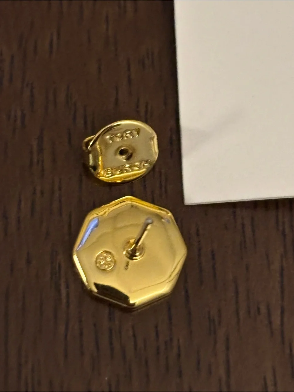 Brand new Tory Burch Gold plated mother of pearl Starburst Stud Earrings